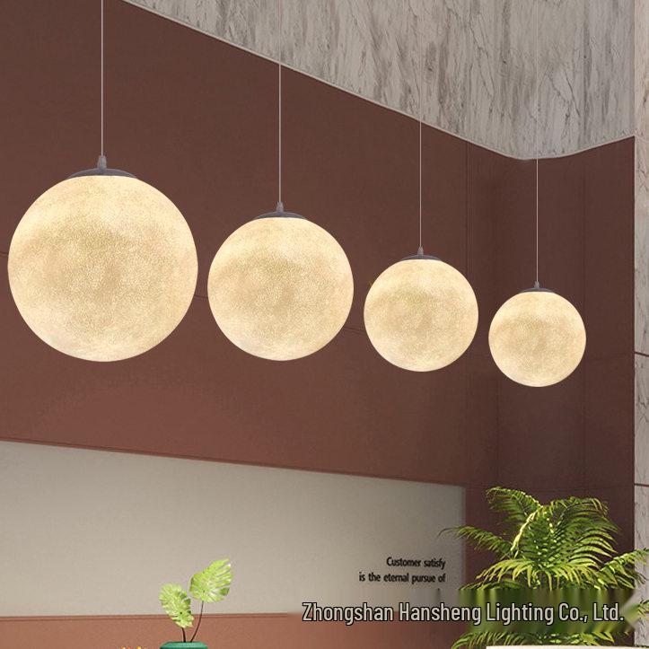 Creative Moon Pendant Lamp for Windows, Restaurants, Bars, and Shops