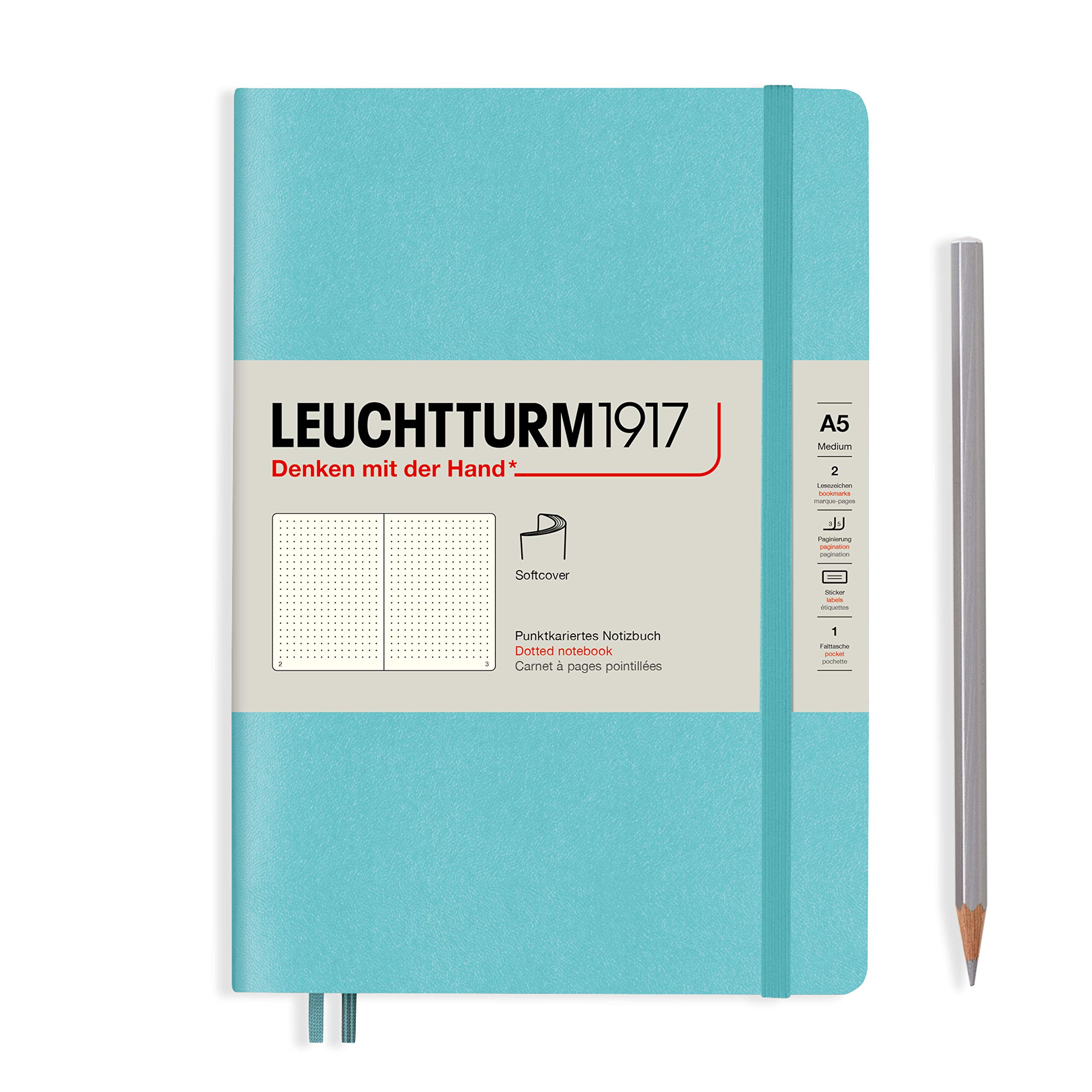 

Leuchtturm Блокнот A5 Точка Мягкая обложка Аквамарин 363407 Официальный импорт