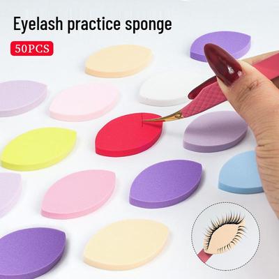 Mixed Color Eye-Shaped Eyelash Practice Tool - Beginner Extension Mold.