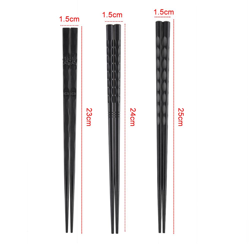 1 Pair Gift Portable Chop Japanese Alloy Non-slip Sushi Chopsticks