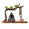 Zen Style Natural Wood Root Carving Ornament: Living Room Decoration & Bracelet Display Stand