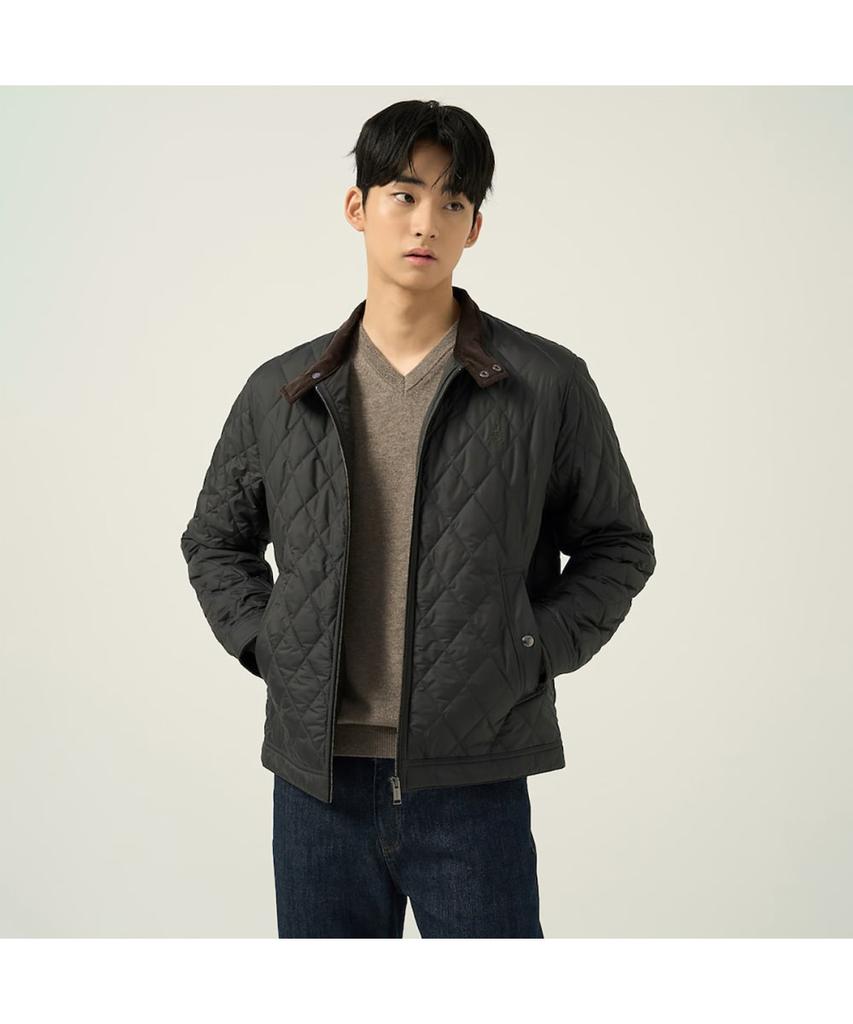 Beanpole Men [Essential] Diamond Padded Harrington Jacket Khaki