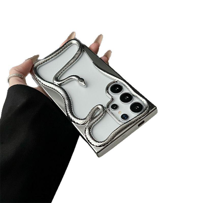 Samsung S25 Ultra Electroplated 3D Snake Phone Case with Matte Heat Dissipation