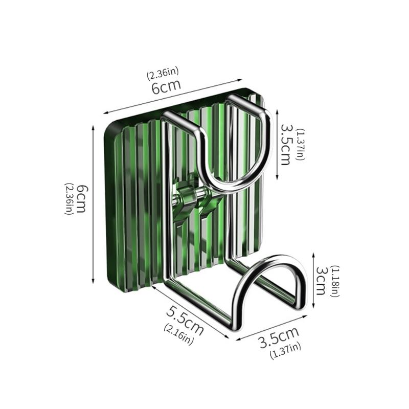 Auto Adhesive Shower Hook Space Saving Bathroom Accessories Strong Hold Plastic Mounts No Tools Required