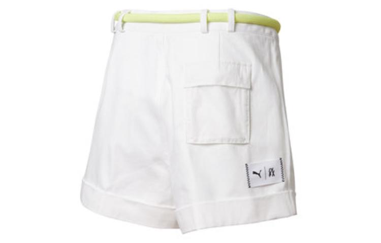 Women's Pants PUMA Casual Shorts Women's White Moderate Straight Fit Pants