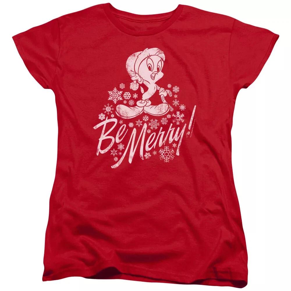 Looney Tunes  Merry Tweety  Women s T-Shirt 4XL