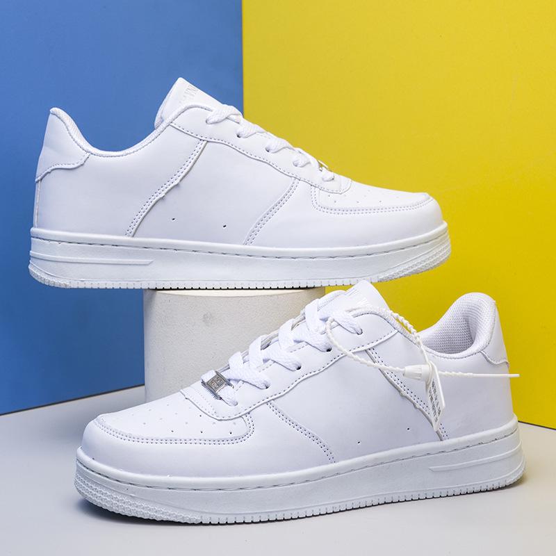 

2025 Мужские Легкие Дышащие парусиновые туфли - Весенне-осенние Повседневные Кроссовки 43 белый