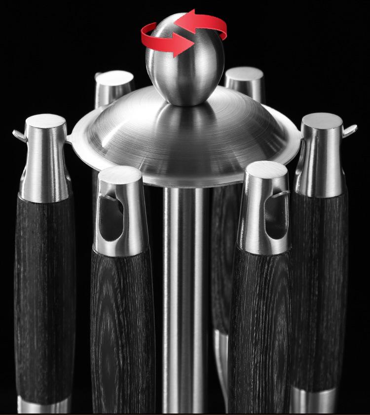 316 Stainless Steel Rosewood Kitchen Utensil Set: Thickened Slotted Spoon, Soup Spoon, Stir-Fry Spatula