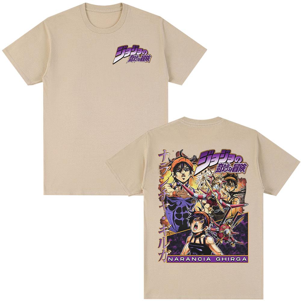 Anime JoJo Bizarre Adventure Tričko Narancia Ghirga Manga Grafický Potisk Trička Pánské Dámské Ležérní Módní Krátký Rukáv Tričko