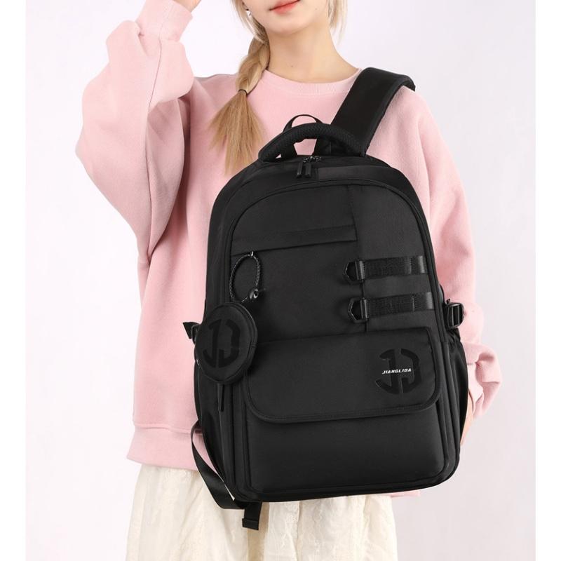 New High-end Nylon Junior High School Student School Bags College Boy Large Capacity Waterproof Travel Backpacks Lightweight Wear-resistant Rucksack