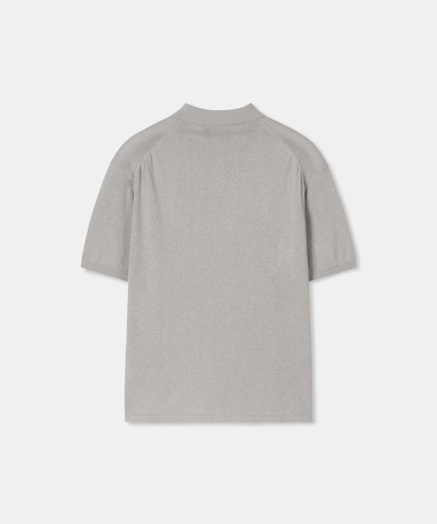 Diaendeukweseucheon Cotton Linen Collar Knit Top / Gray
