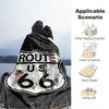 1Pz Coperta con motivo Highway 66, leggera per tutte le stagioni, per casa, ufficio, pisolino all'aperto, coperta multifunzionale