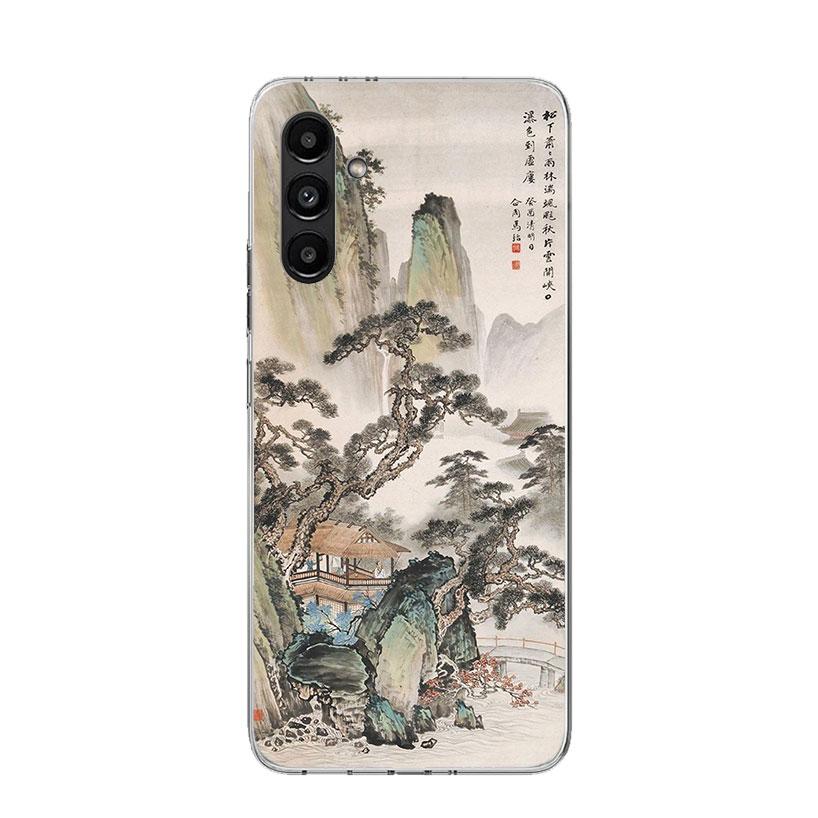 Chinese Style ink Painting Art Phone Case For Samsung Galaxy A17 A16 A14 A15 A13 A57 A56 A54 A55 A53 A37 A36 A34 A35 A33 A26 A24
