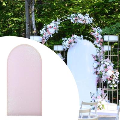 Housse de Fond d'Arche Élégante Robuste Mariage Séquins en Forme de U pour Banquet
