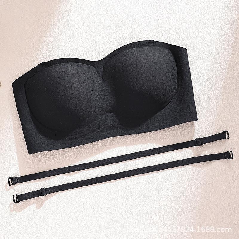 Removable Shoulder Strap Underwear Women's Non-slip Gathering Sub-breasts Invisible Non-marking Beauty Back Tube Top Breast Wrapping Underwear Bra