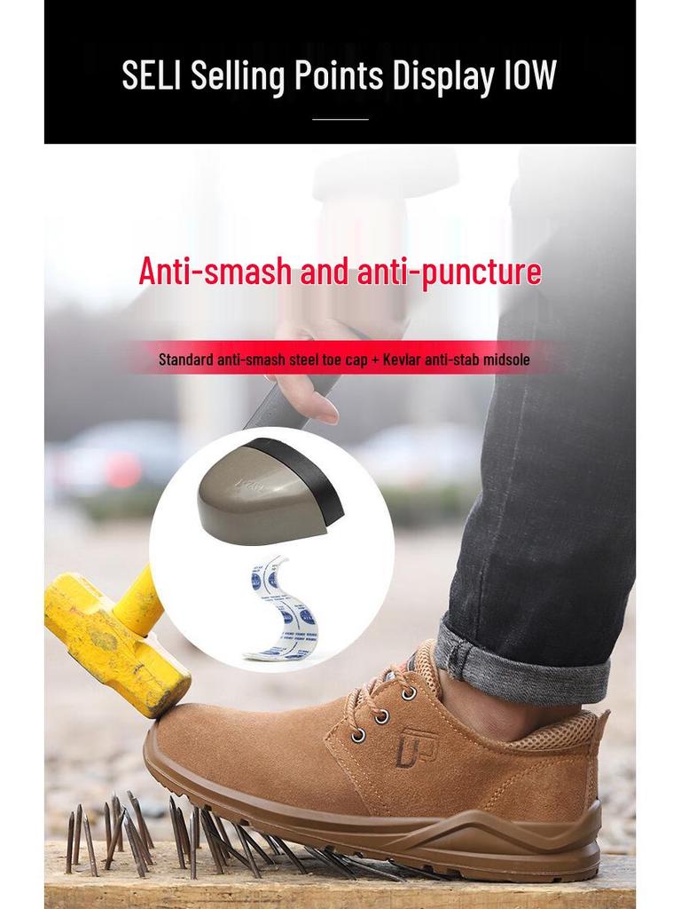 Huizumei Men's Winter Safety Boots