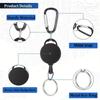 Frosted Retractable Anti-Theft Keychain Clip for Outdoor Use