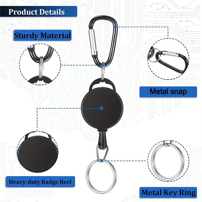 Frosted Retractable Anti-Theft Keychain Clip for Outdoor Use