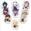 9Pcs/Set Acrylic Stand Model Wendi Tartaglia Hu Tao Yae Miko Raiden Shogun Figure Decoration Action Plate Toys