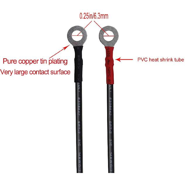 Розетка-адаптер 6 футов 14 AWG с клеммой-кольцом