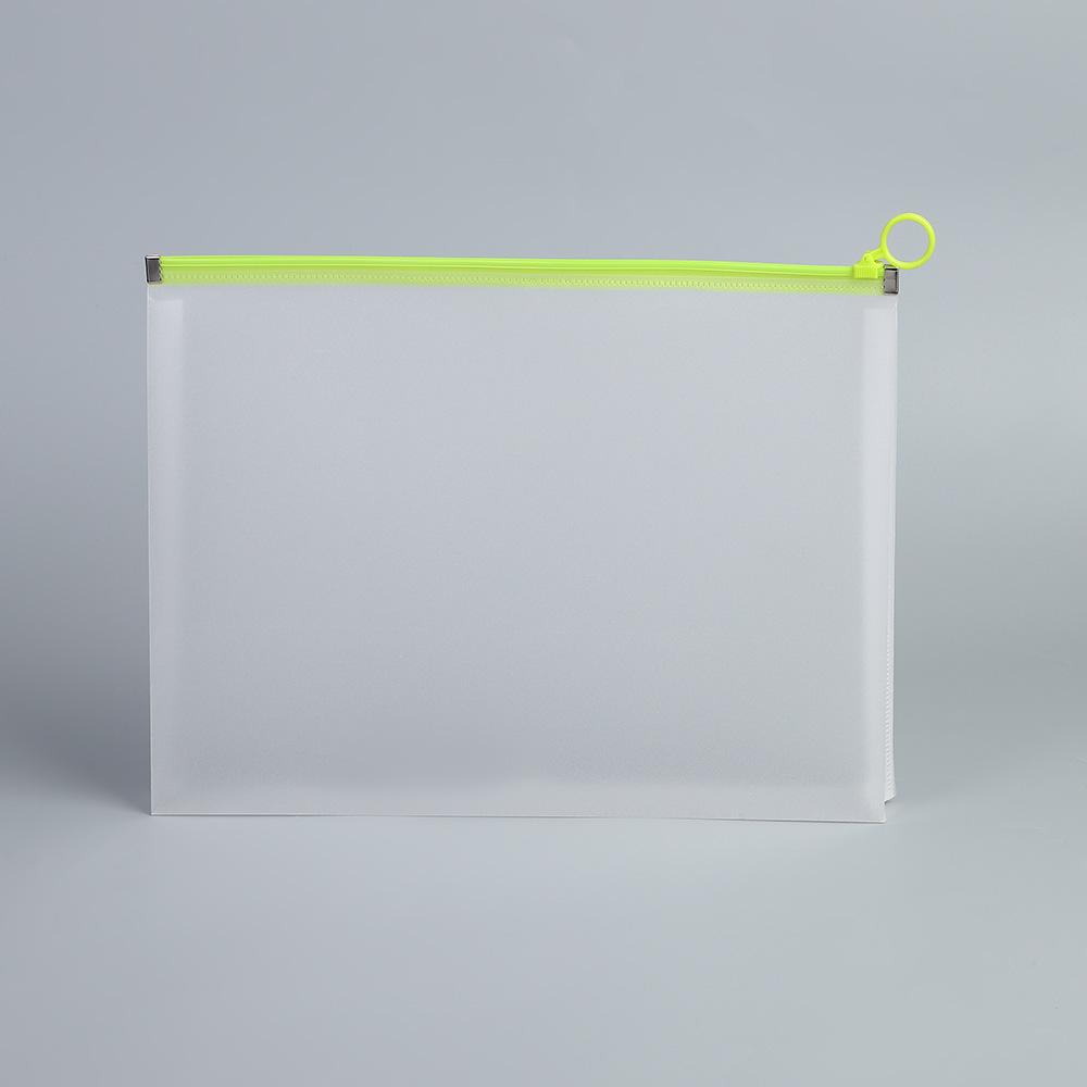 Custom Logo Transparent A4 Zipper Bag - Cartoon Pencil Case, Student Stationery, Waterproof PP Office File Holder
