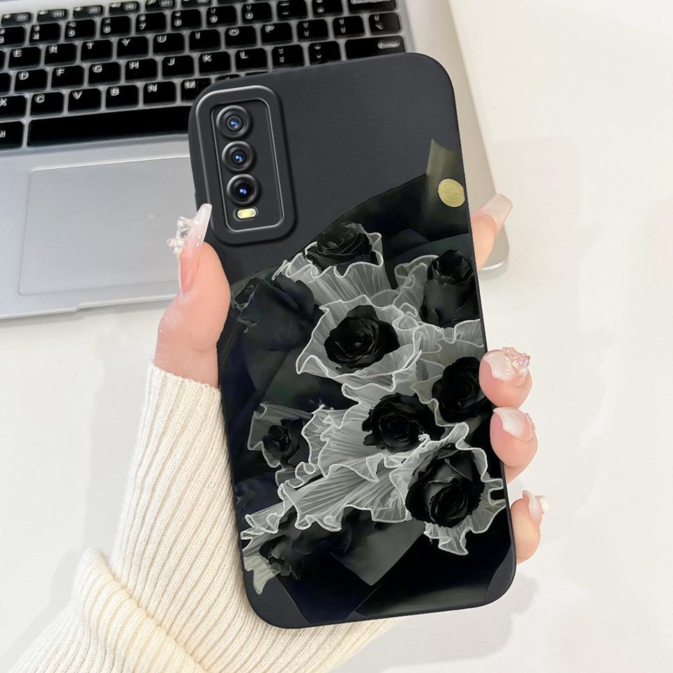 For vivo V2027 V2028 V2029 Case Vivo Y11s Y12s Y20 Y20s Y20i Y20a Back Cover Cartoon Animal Rabbit Cat Phone Shell Soft Silicone
