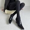 Vintage Chain Twist Striped Pattern Cotton Tights for Women Breathable Leggings Spring Fall Opaque Pantyhose Stockings