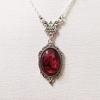 New Vintage Red Quartz Crystal Necklace Men's And Women's Talisman Pendant Classical Style Jewelry Accessories