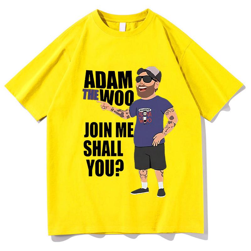 Adam The Woo 2026 T-Shirts Buchstabendruck Fans Mode Unisex Streetwear Unisex Damenbekleidung Hip Hop Baumwolle Herren T-Shirts Druck-T-Shirts
