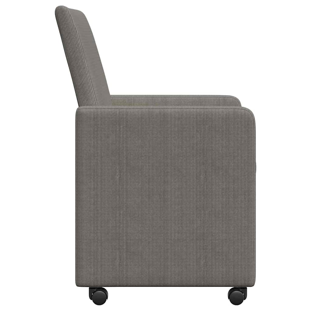 Dining Chairs with Casters 2 pcs Light Grey 57 x 66 x 94 cm