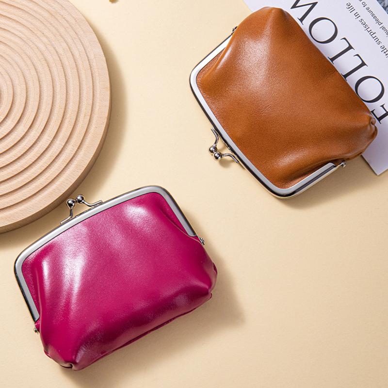 Women Wallets Vintage Genuine Leather Hasp Purses Large Capacity Money Bag for Women Double layer Coin Purse Dropshipping
