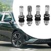 4Pcs TR48e Car Bolt Screw On Tire Valve Stem Chrome Metal High Pressure Flush W/ Cap Automotive Accessories