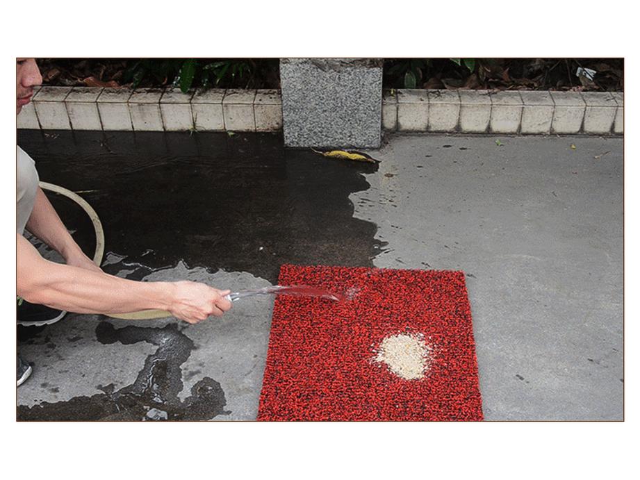 Adjustable Motorcycle Universal Coil Foot Pad Doormat - Cuttable PVC Mat for Entrance & Doorway