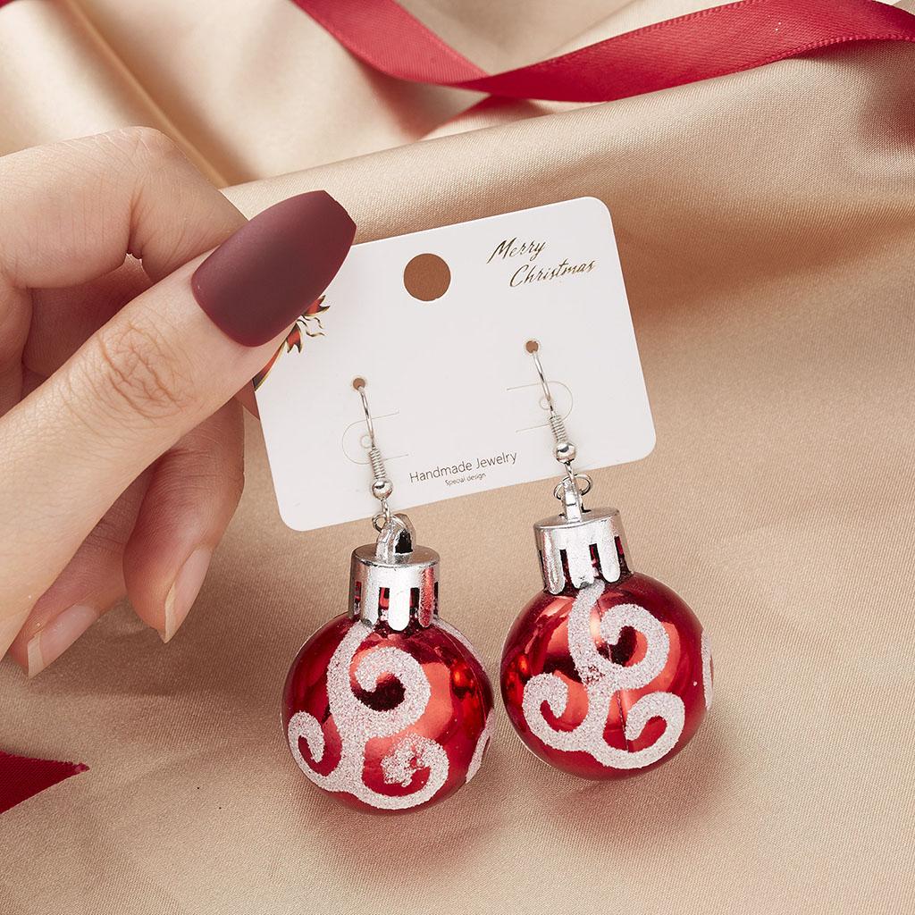 Modische Weihnachts-Ohrringe Kugelhänger Ohr-Anhänger Weihnachtstag Familien Geschenke
