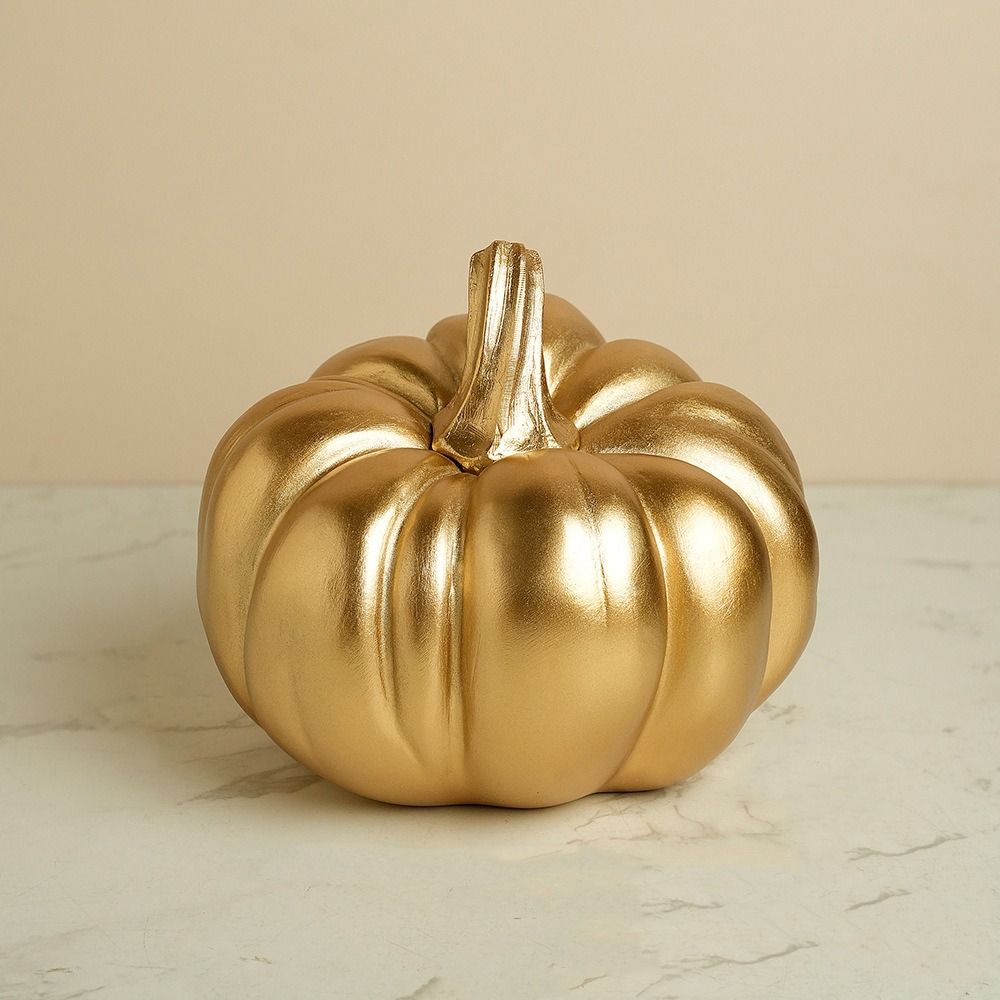 Exquisite Pumpkin Ornament Resin Miniature Figurine Sculpture Pumpkin Statue  Christmas