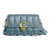 Studio 19 Quilted C Logo Flap Chain Shoulder Bag Women Shoulder Bag Sage-Blue C7727-B4SG