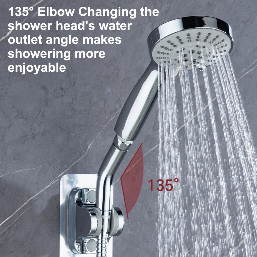 135° Shower Elbow Versatile Shower Top Spray Adapter Stainless Steel Shower Connector G1/2 Connections For Most Shower Heads