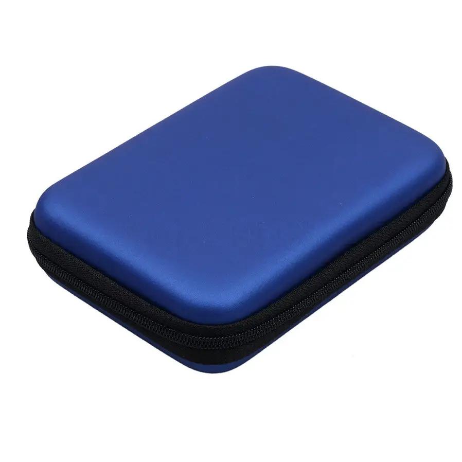 

2.5 Hard Disk Case Portable HDD Protection Bag for External 2.5 inch Hard Drive/Earphone/U Disk Hard Disk Drive Case Black/Blue синий