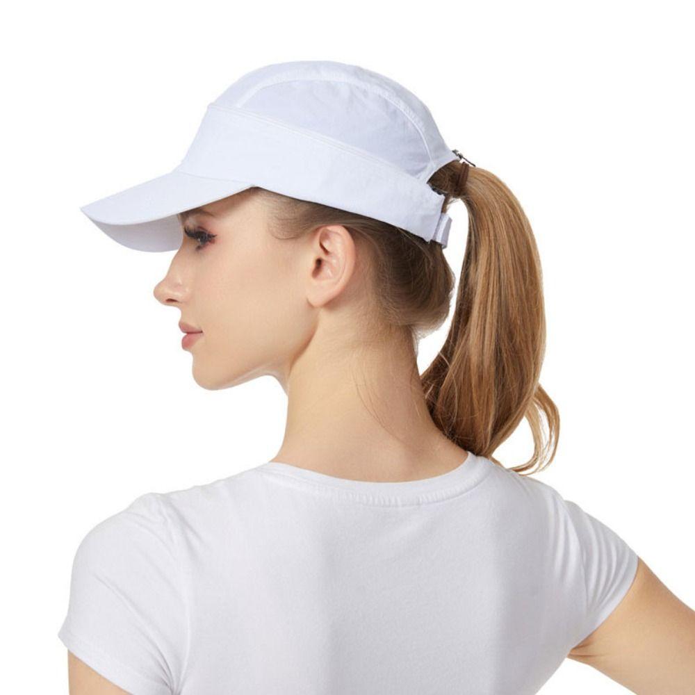 Solid Color Women Sun Hat Quick Dry Empty Top Hat Breathable Sunscreen Baseball Hat  Hiking