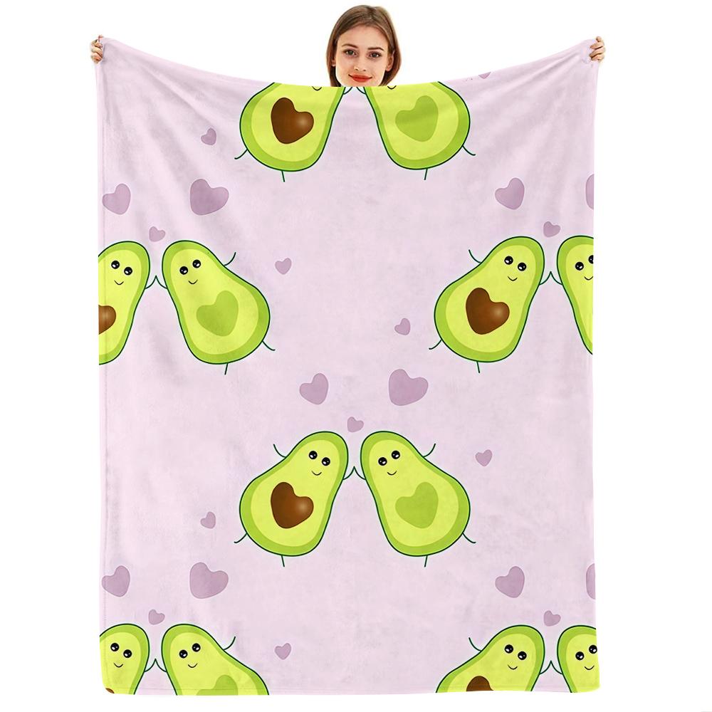 Corn Dog Fast Food Dark Cartoon Anime Print Flannel Blanket Soft Warm Throw for Kids Bedroom Sofa Christmas Office Car