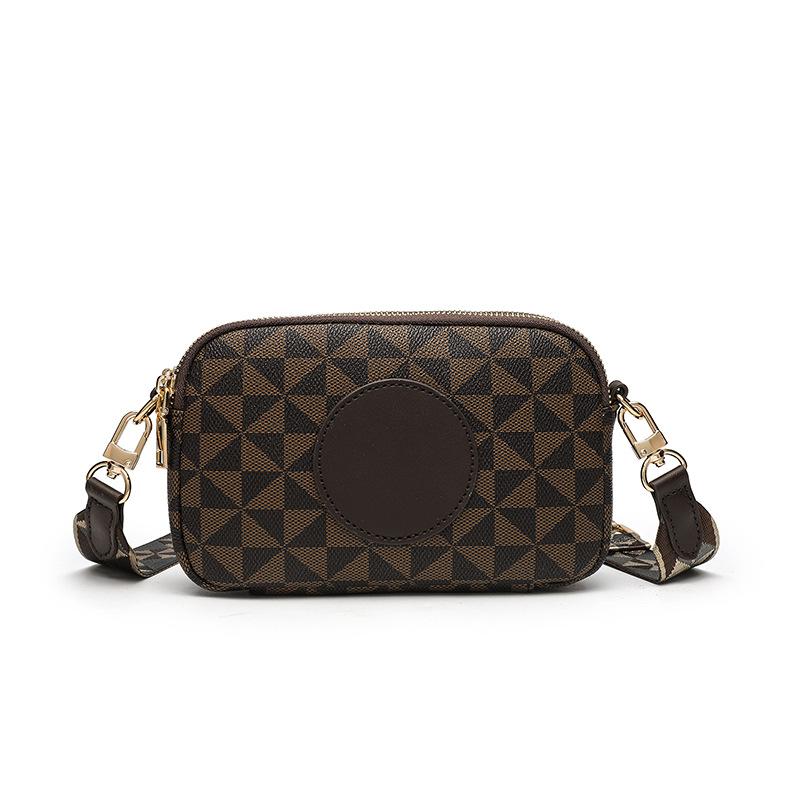 Spring and Summer Fashion Printed Single Shoulder Small Square Bag Casual Versatile Wide Shoulder Strap Crossbody Bag Fashionable Single Shoulder