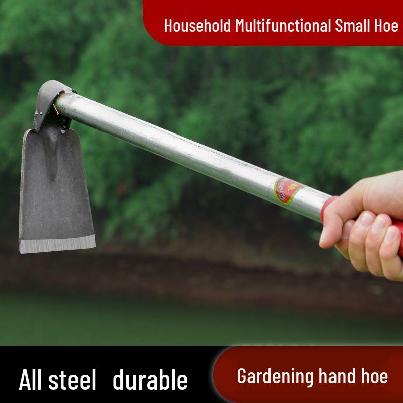 Manganese Steel Dual-Use Hoe: Ideal for Loosening Soil, Planting Vegetables & Flowers, Digging Bamboo Shoots, Steel Handle, Cordyceps Incl.