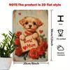 Vintage Style Iron Tin Sign Best Mum Puppy Art Rose  Heart Decor Metal Plaque Home Wall Art Mothers Day Perfect Gift