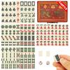Mini Chinesisches Mahjong Set Reise Mahjong Spiel Set mit 146 Steinen Traditionelles Chinesisches Spiel für Reise Party Familientreffen