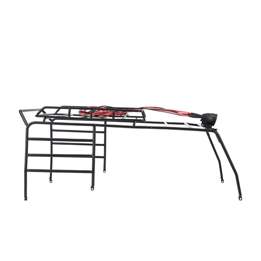 

Багажник на дах з 4 світлодіодними ліхтарями для D110 Axial SCX10 Jeep Wrangler RC-автомобіля