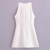 2025 Spring Women's Sexy Solid Sleeveless Off-Shoulder Hollowed Short Dress