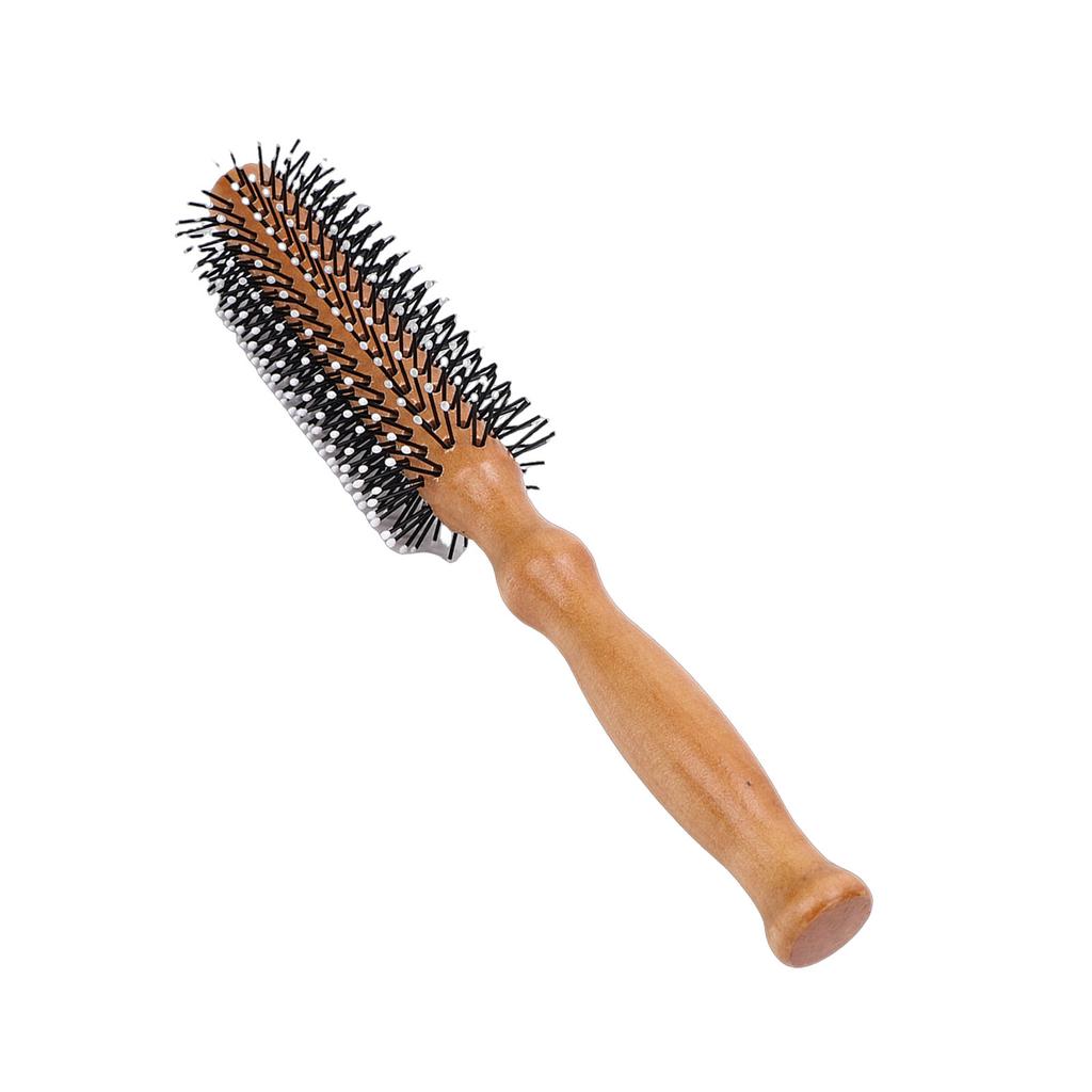 Round Curling Comb Wooden Anti Static Handle Reduces Frizz Round Styling Brush for Hair Salon Home Use Large 9.17 X