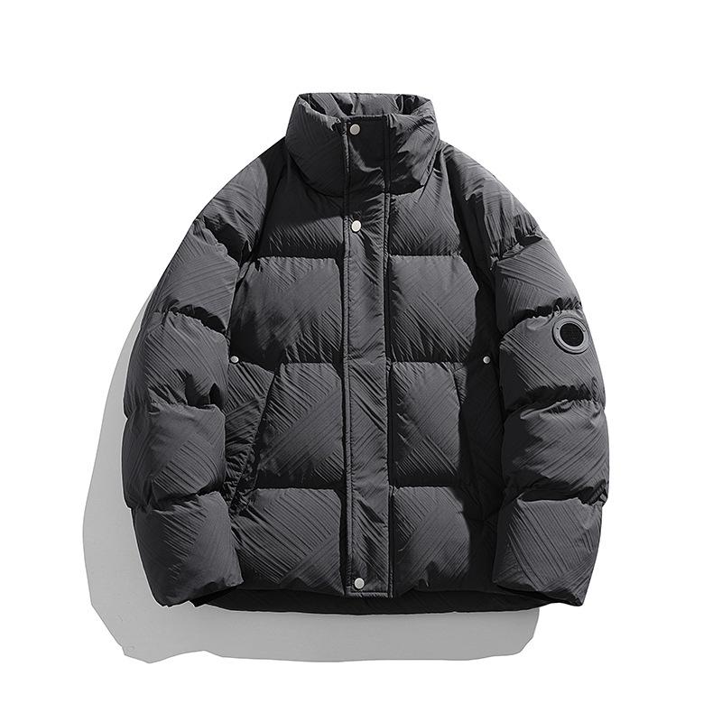 ACU Menswear | Men s High-End Cotton Jacquard Jacket, American Retro Style, Stand Collar, Fall/Winter 2026 Collection 4XL