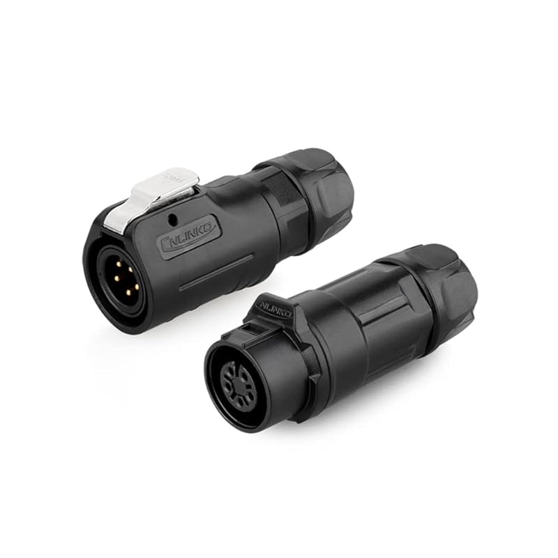 CNLINKO LP-12 IP68 Industrial Waterproof Connector Quick Plug Circular Connector PBT Plastic Shell Aviation Connector M12 2-8 Pin Male Plug and