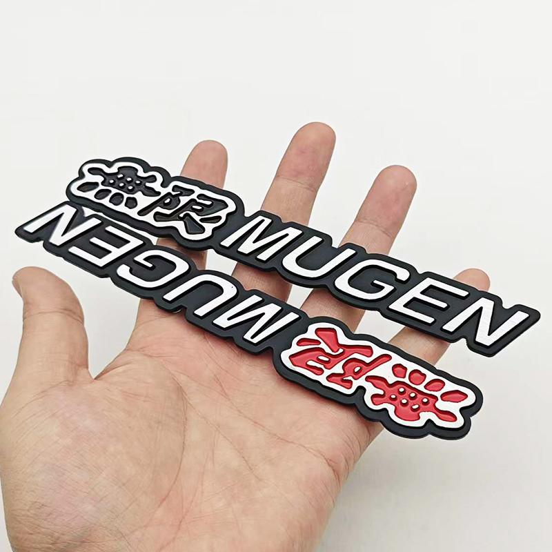 3D Metal Car Sticker Mugen Logo Car Emblem Rear Trunk Badge For Honda Civic Accord Type R FN2 FK8 Fit Jazz RS Auto Accessories